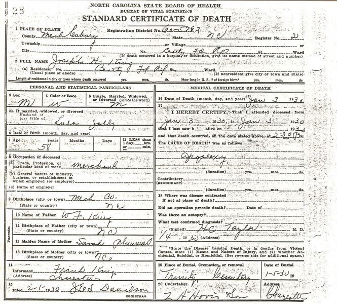 File:Death Certif. Joseph H King.jpg