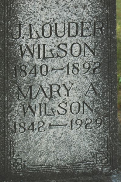 File:Gravestone J Louder & Mary A Wilson.jpg