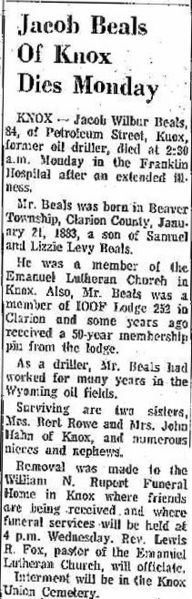 File:Obituary Jacob W Beals, Derrick 14 Mar1967.jpg