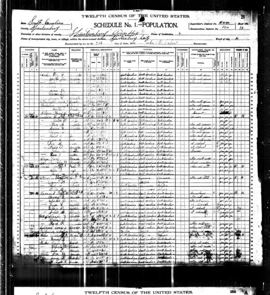 File:1900 census sc spartanburg spartanburg ward 6 district 110 pg 16b.jpg