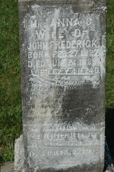 File:Gravestone Inscription Anna C & John Frederick.jpg