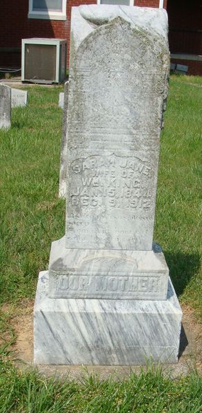File:Gravestone sarah jane plummer king Trinity Methodist.jpg