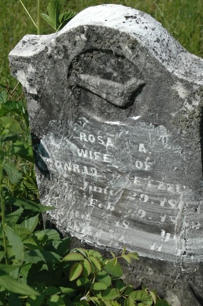 File:Gravestone Rosa wife of Conrad Etzel.jpg