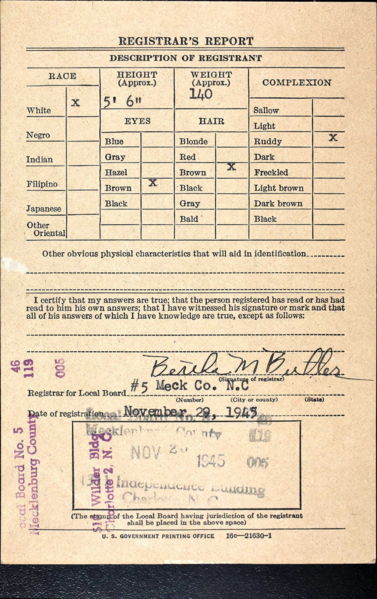 File:WW II draft card Henry Clay King back side.jpg