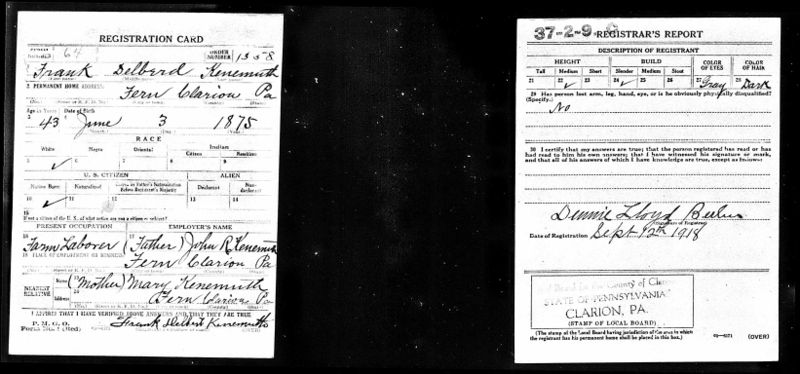 File:Draft Registration WWI Frank Delbert Kenemuth 1918.jpg