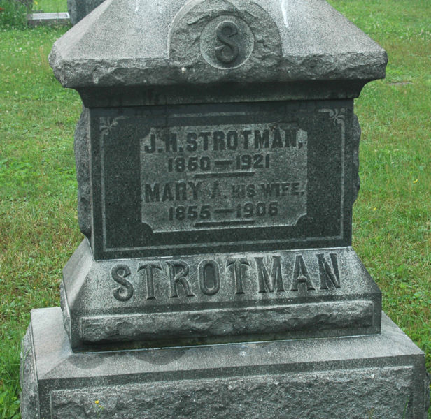 File:Gravestone J. H. Strotman & Mary A, Kline.JPG