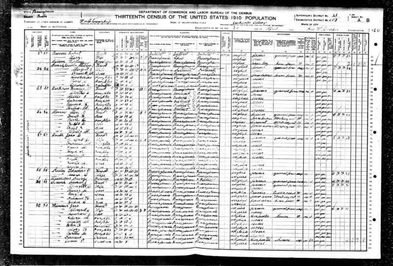 File:1910census pa butler worth dist 108 pg 4.jpg