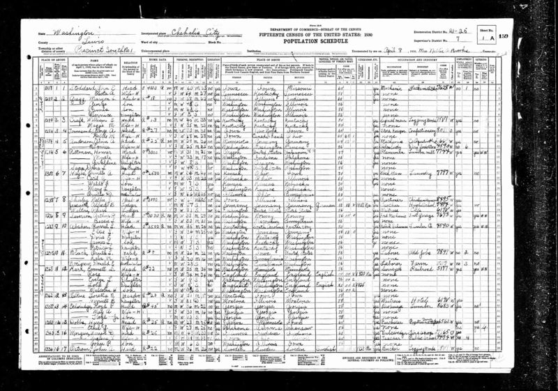 File:1930 Census WA Lewis Chehalis d25 p1.jpg
