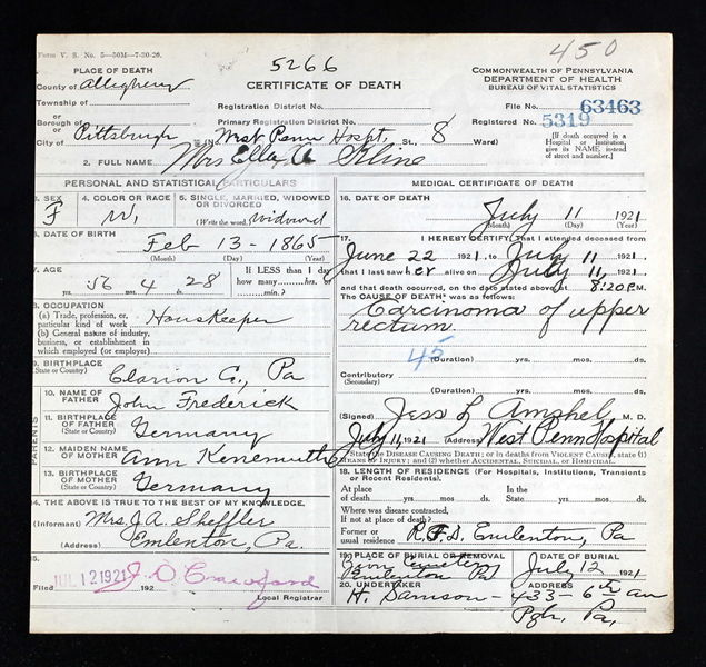 File:Death Certificate Elizabeth Anna Frederick.jpg