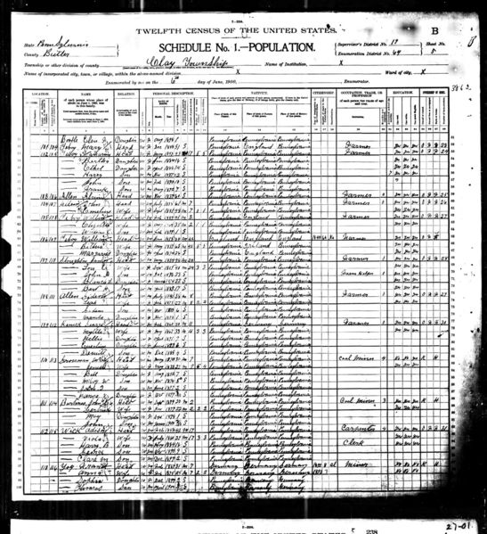 File:1900 census pa butler clay dist 64 pg237B.jpg