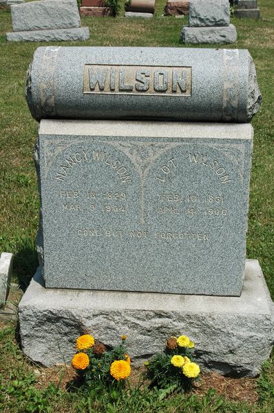 File:Gravestone Lot & Nancy Wilson.jpg