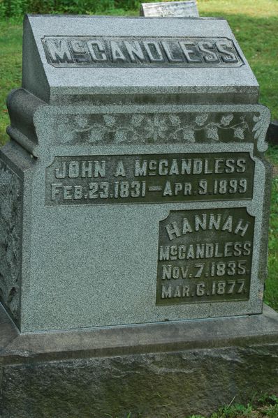 File:Gravestone John A & Hannah McCandless.jpg