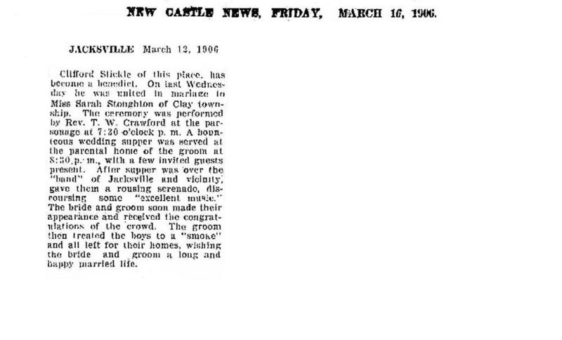 File:Clifford Stickle and Sarah Stoughton Marriage Article.jpg