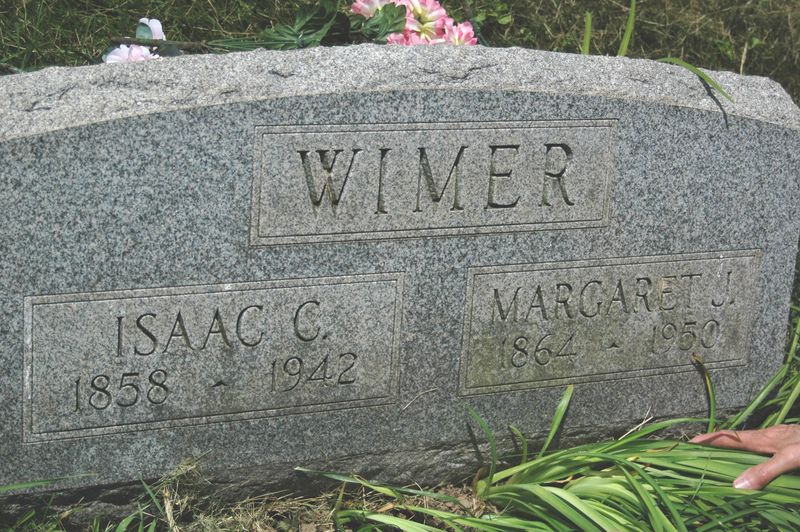 File:Gravestone Isaac C & Margaret J Wimer.jpg