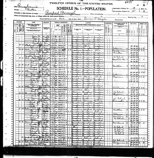 File:1900 census pa butler prospect dist 75 pg 3.jpg