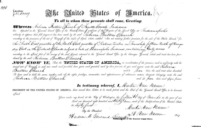 File:BLM land patent rebecca b church1.jpg