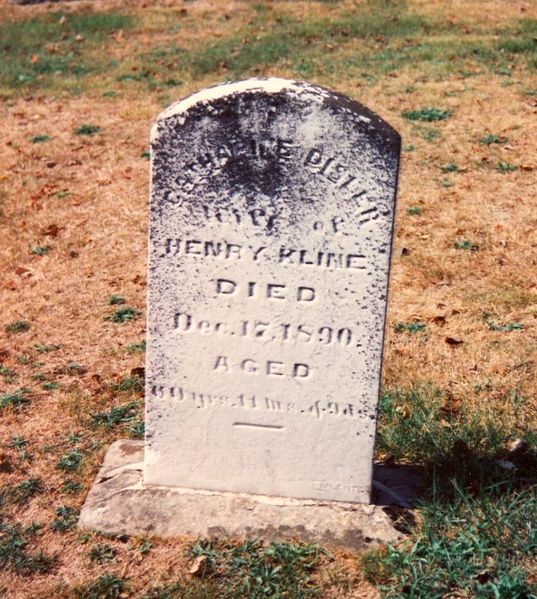 File:Gravestone Catherine Kline Disler, Phipps Cem.jpg