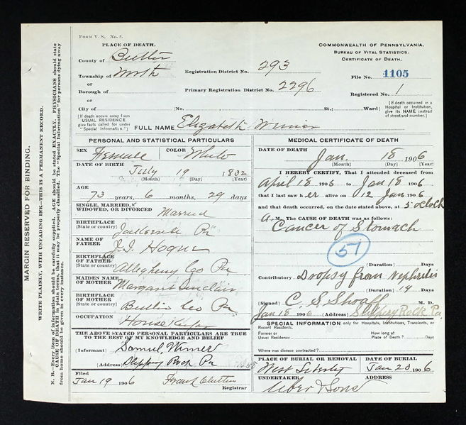 File:Death Certificate Elizabeth Hogue.jpg