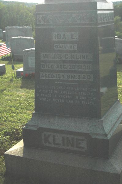 File:Gravestone Ida L Kline.jpg