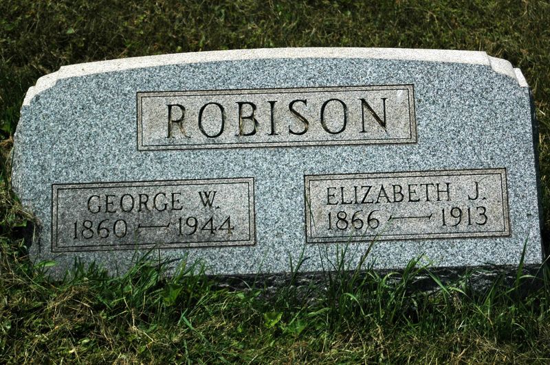 File:Gravestone George W & Elizabeth J Robison.jpg