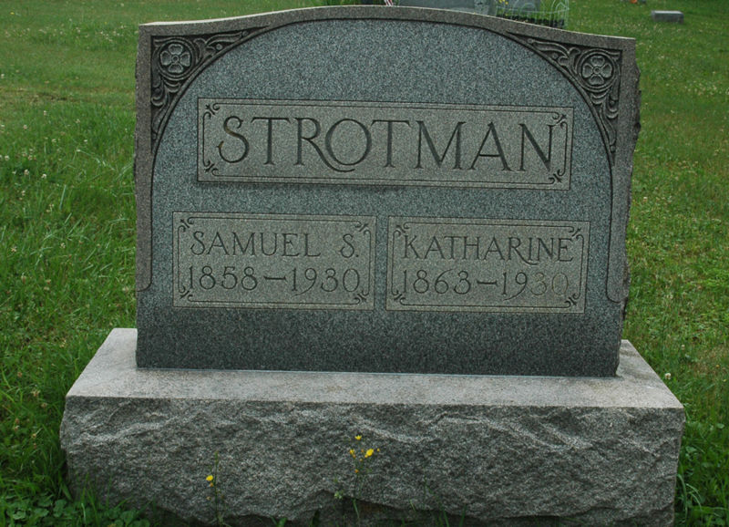 File:Gravestone Samuel S & Katharine Strotman.JPG