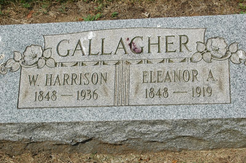 File:Gravestone W Harrison Gallagher & Eleanor A..jpg