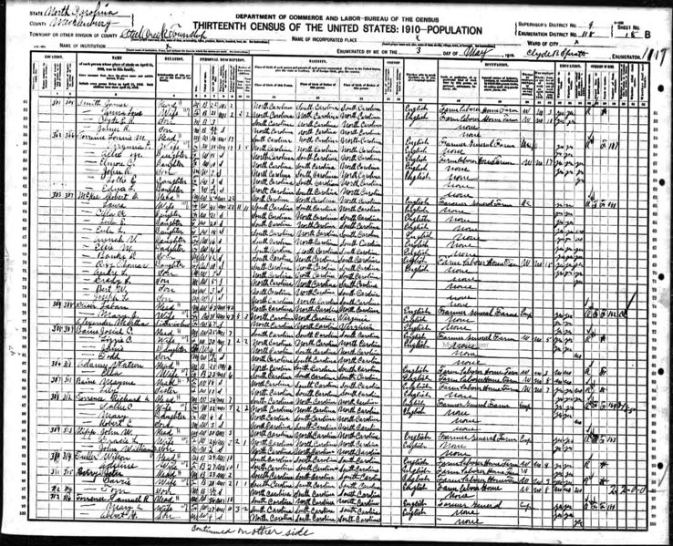 File:1910 census nc mecklenburg steel creek dist 118 pg 18b.jpg